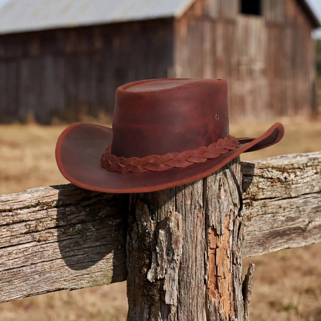 Midnight Wrangler - Men’s Leather Hat