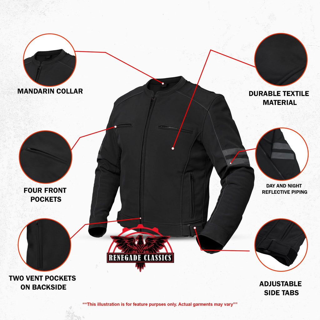 All Season Reflective Men's Textile Jacket