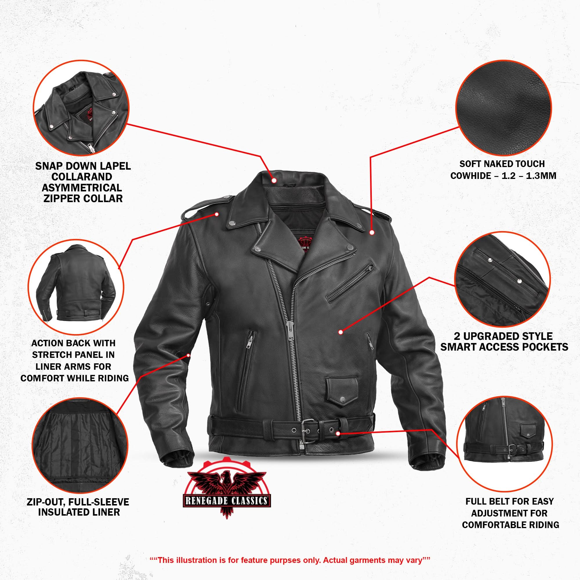 Men's Premium Classic Plain Side Jacket - Black