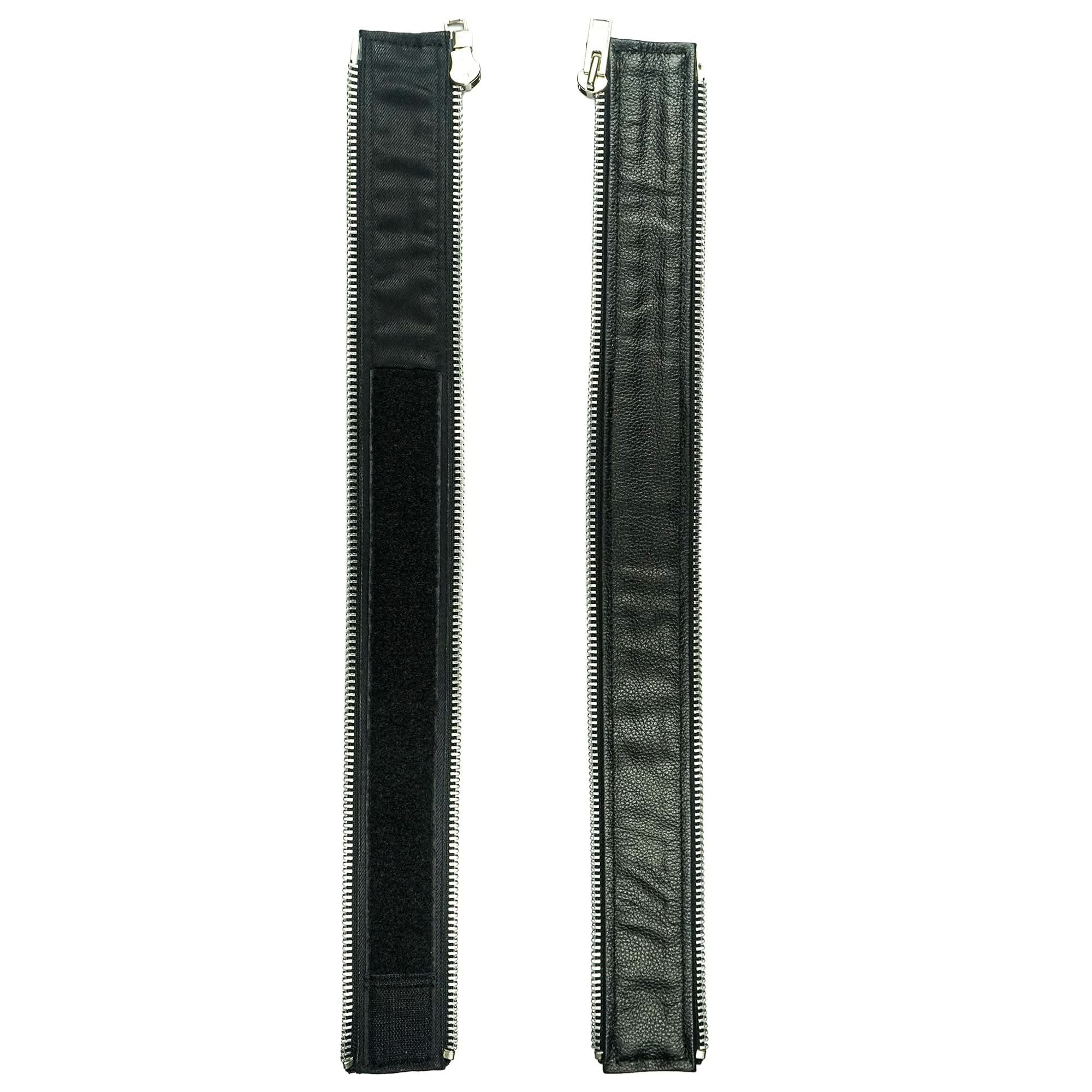 VXP51 Men's Black Universal Vest Expander Panel with Silver Aluminum Zip
