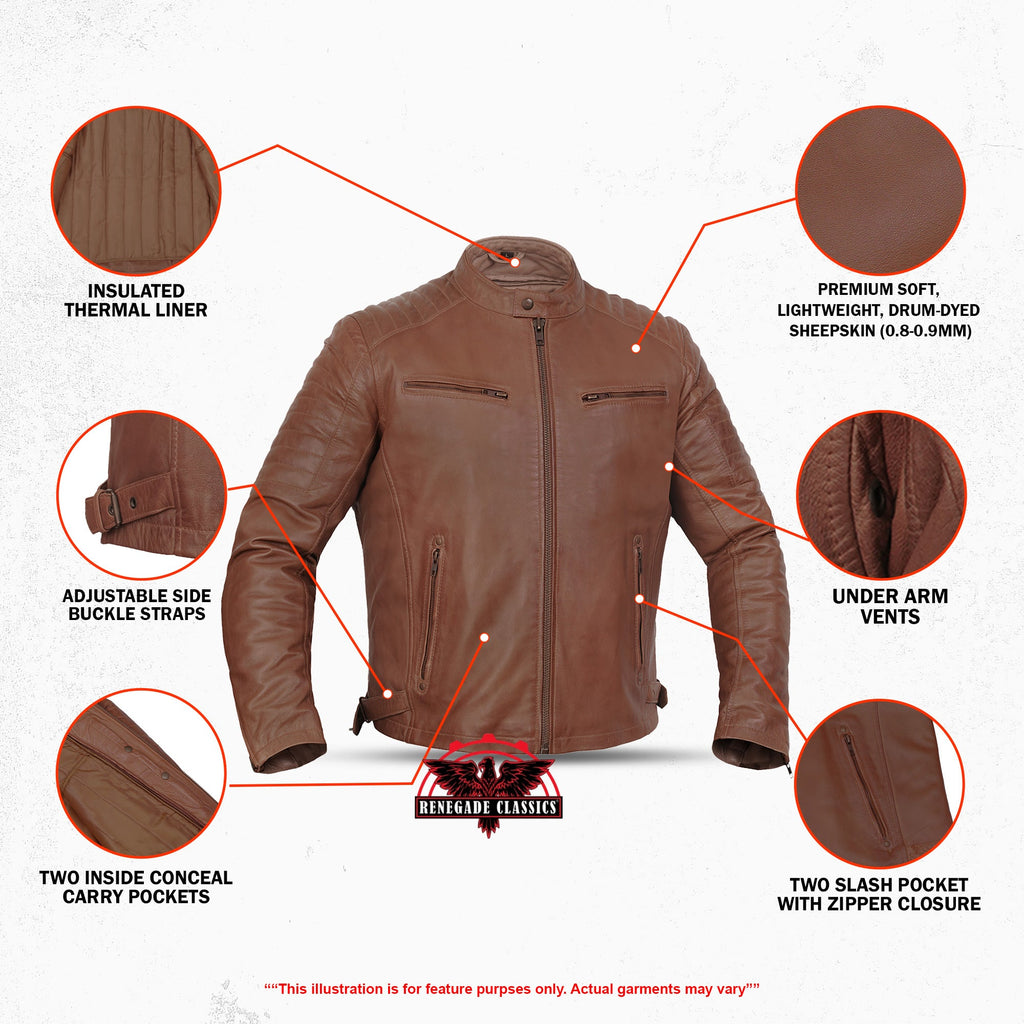 COPPER SLAYER MEN'S Fashion Leather Jacket