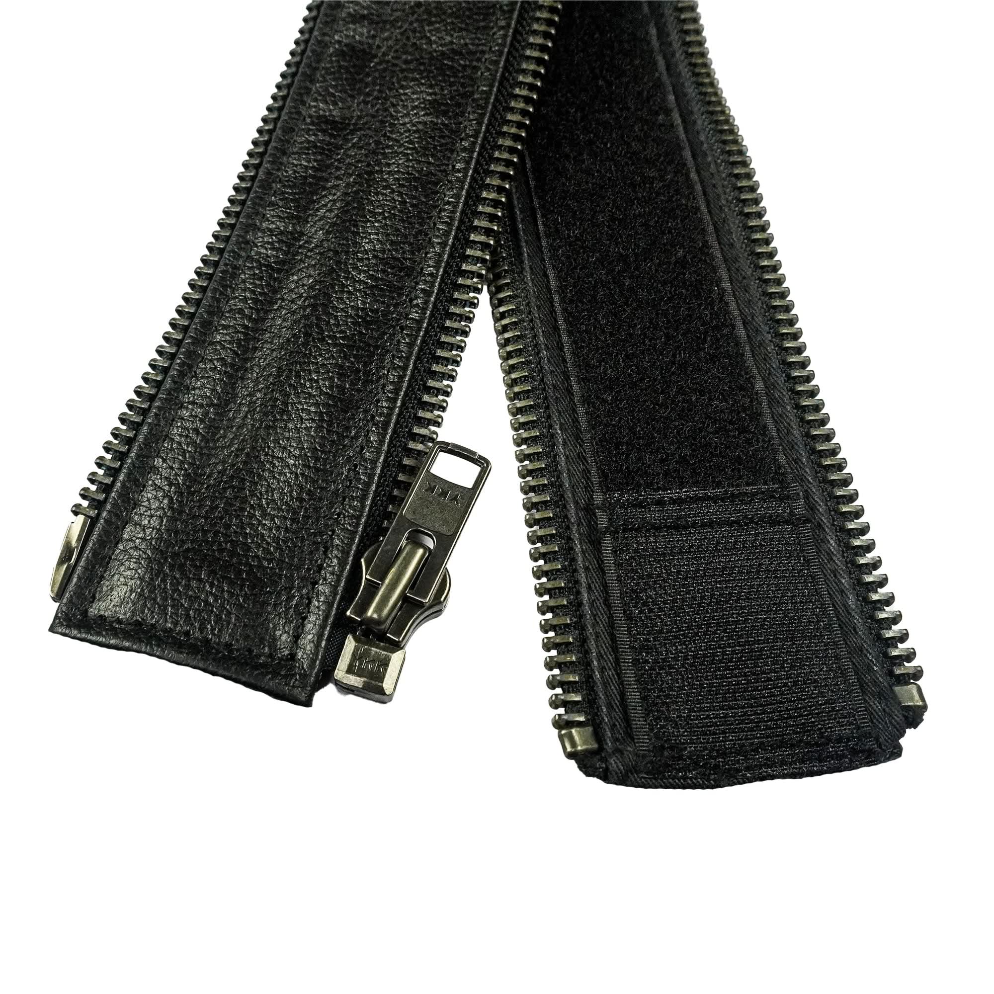 VXP52 Men's Black Universal Vest Expander Panel with Gun Metal Zip # 10 (Single Piece)