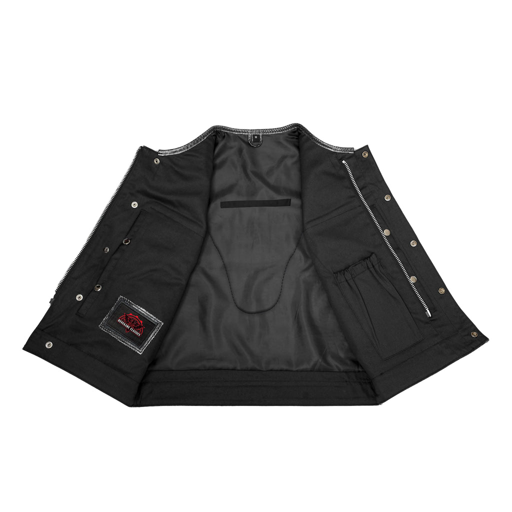 Leather Fang Lowcut Men's Leather Vest
