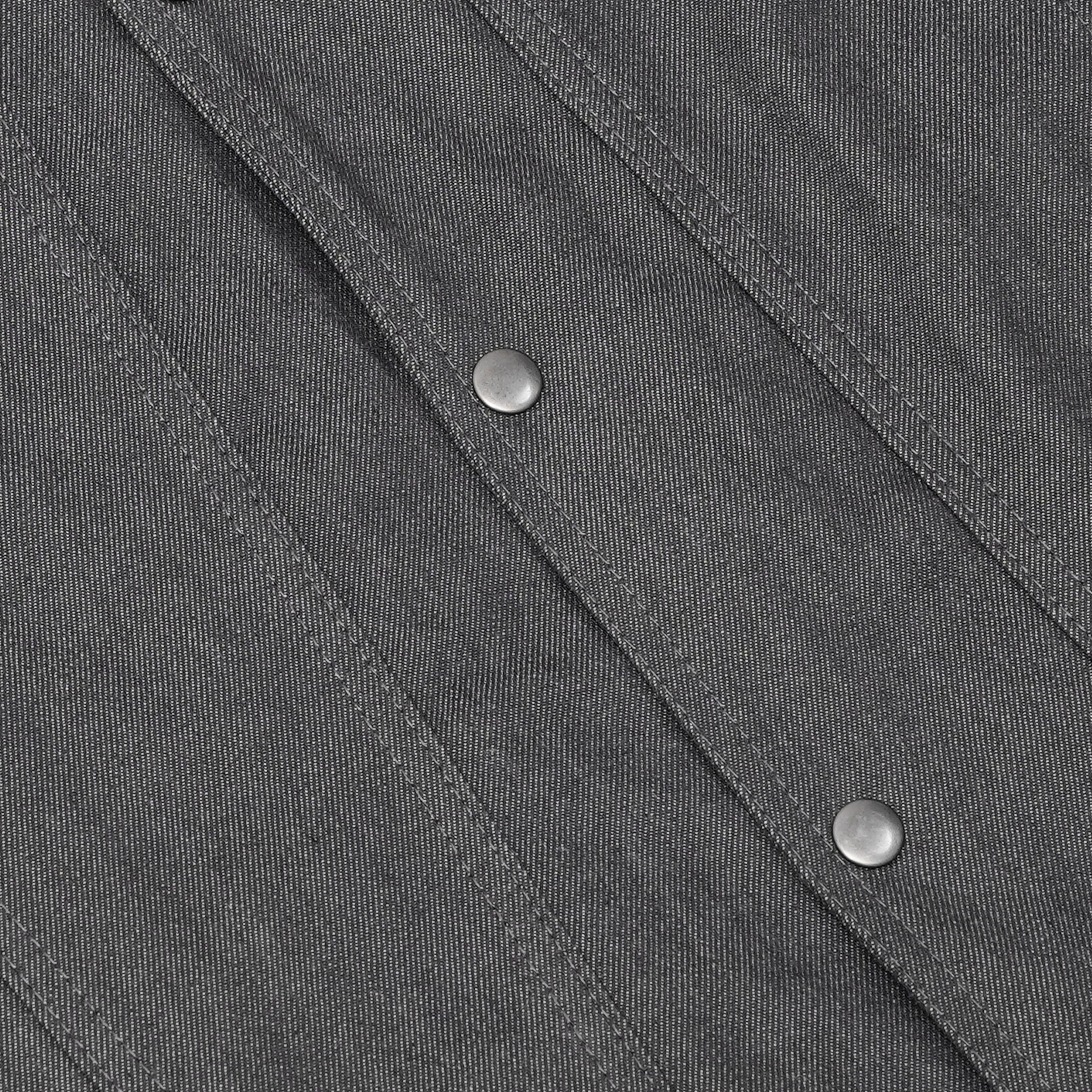 Men's Rough Rub-Off Raw Finish Broken Gray Denim Vest