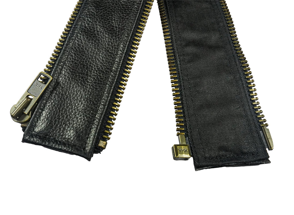 VXP54 Men's Black Universal Vest Expander Panel with Antique Zip