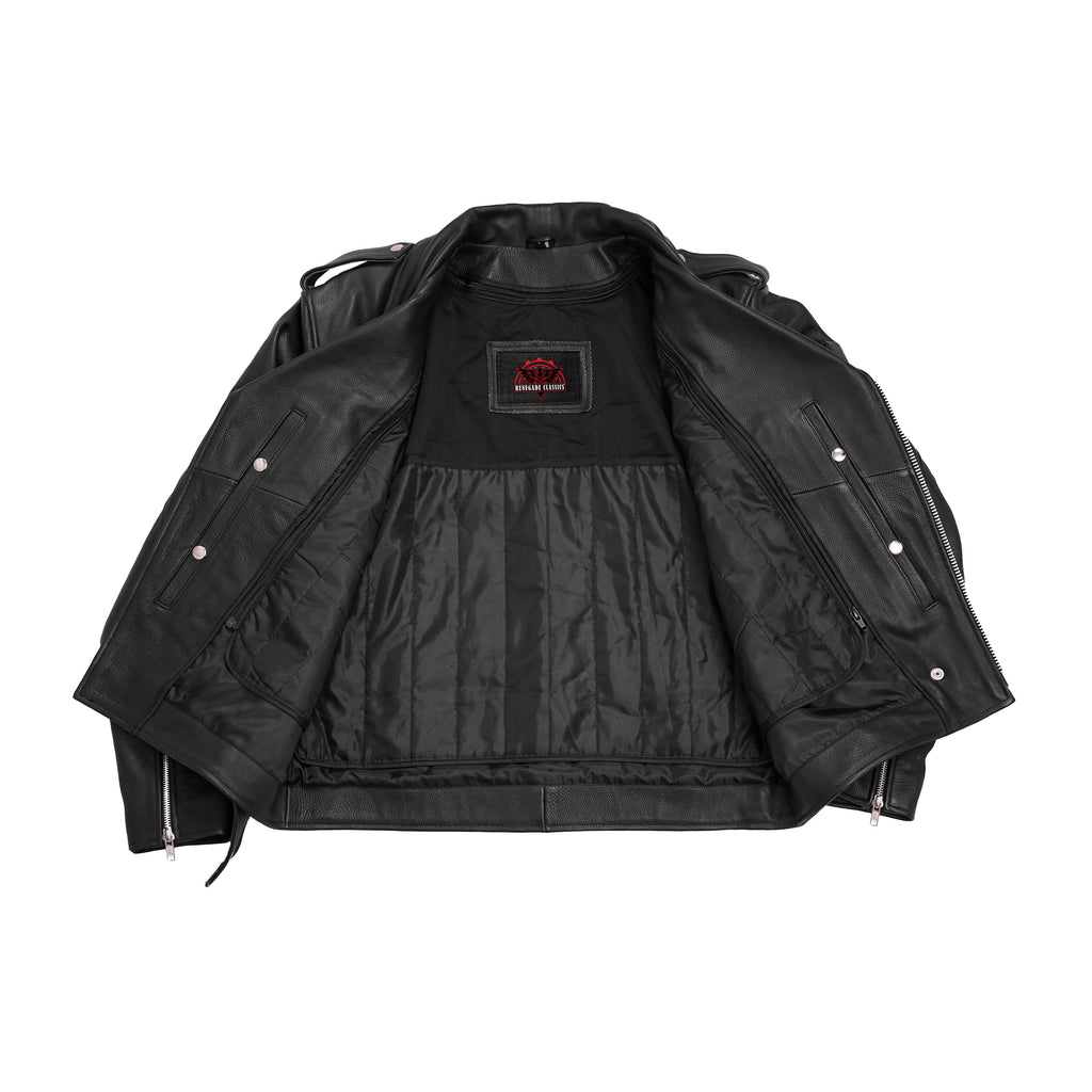 Men's Premium Classic Plain Side Jacket - Black