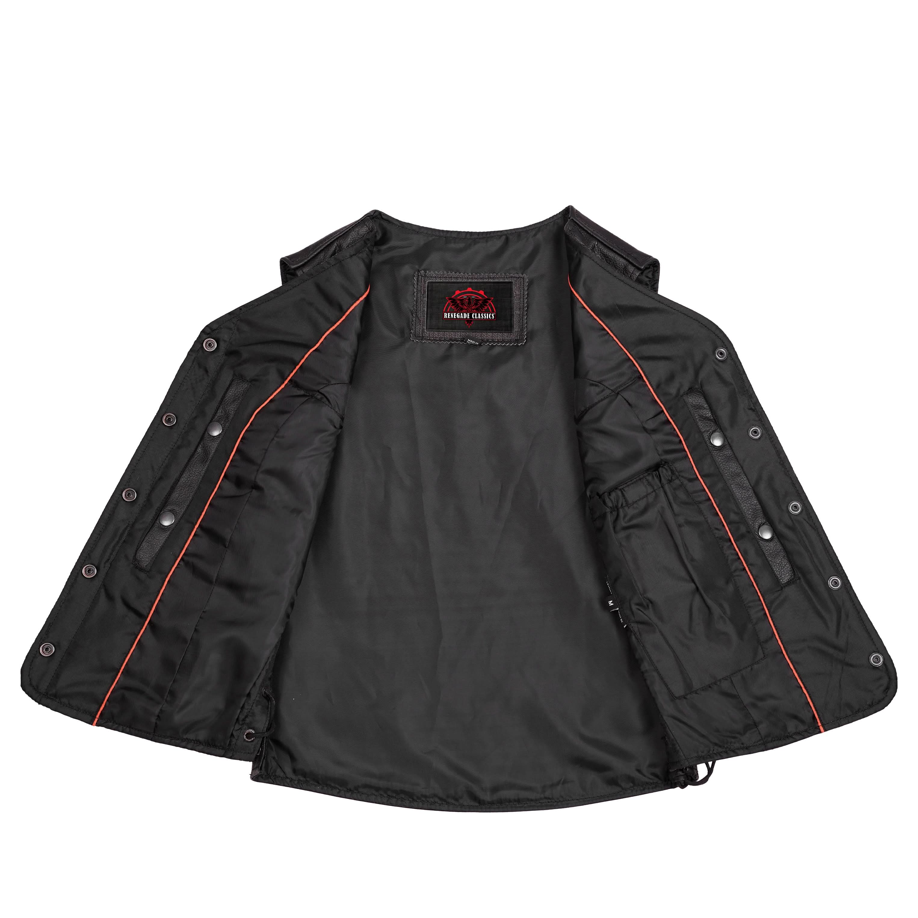 Clara Women's leather motorcycle vest