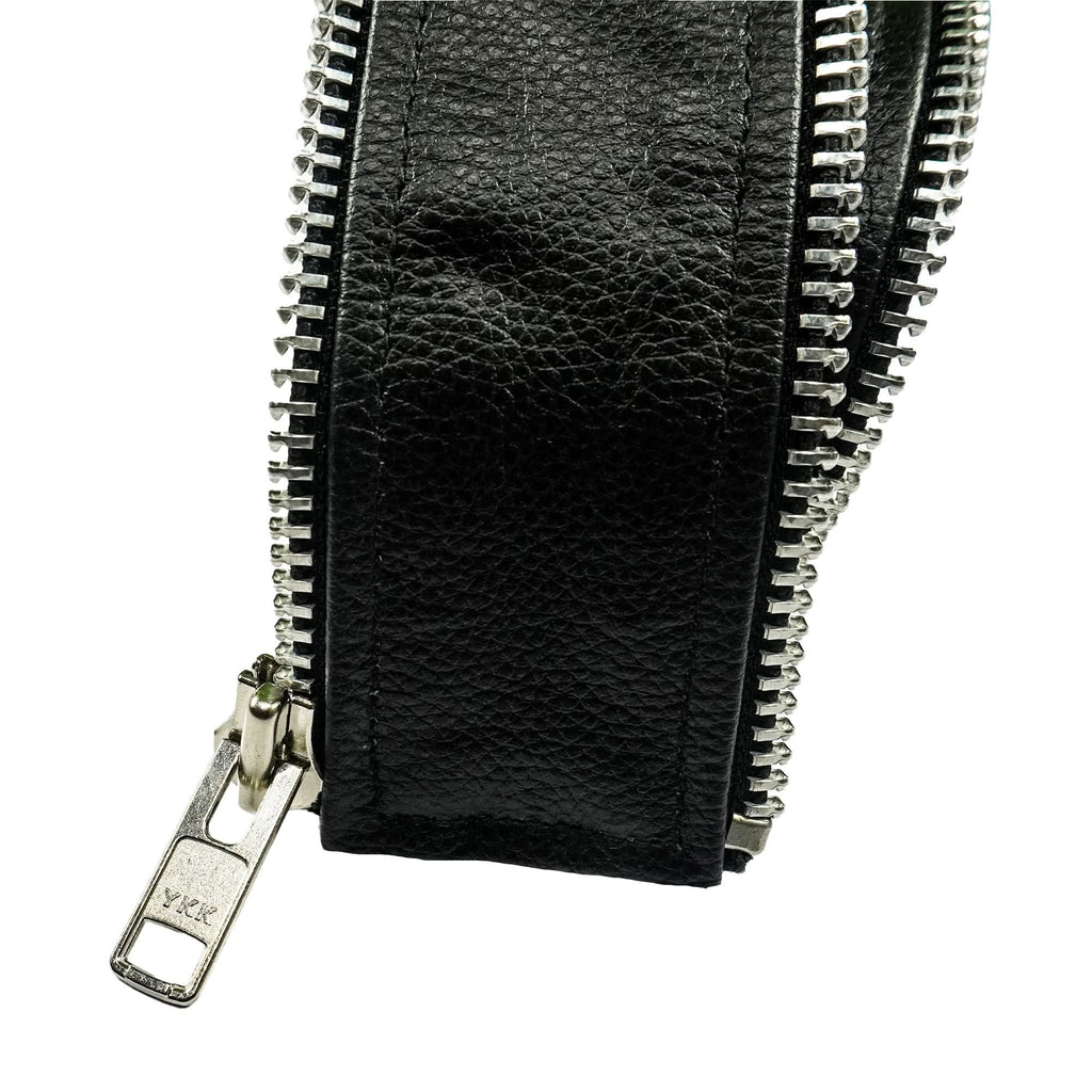 VXP51 Men's Black Universal Vest Expander Panel with Silver Aluminum Zip (Single Piece)