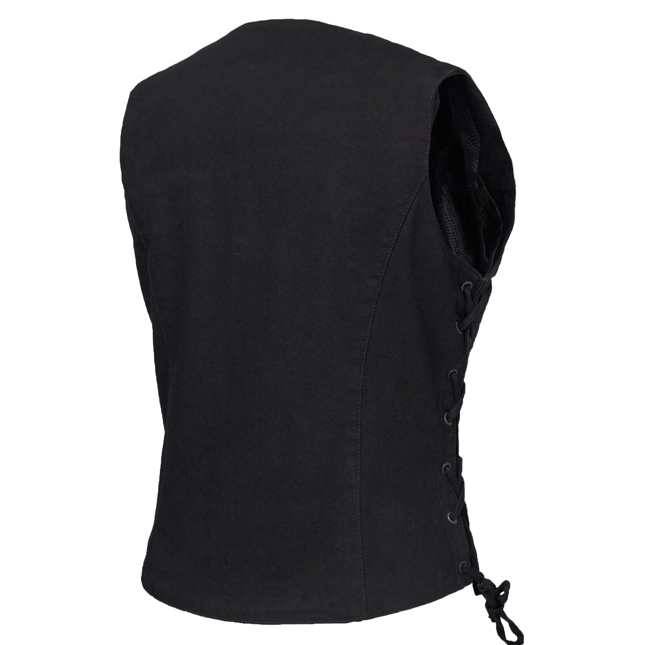 Women's Denim Classic Side Lace Vest
