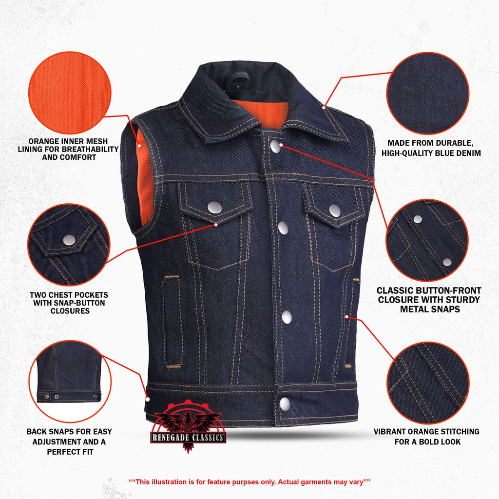 Azure Indigo Kids Denim Vest