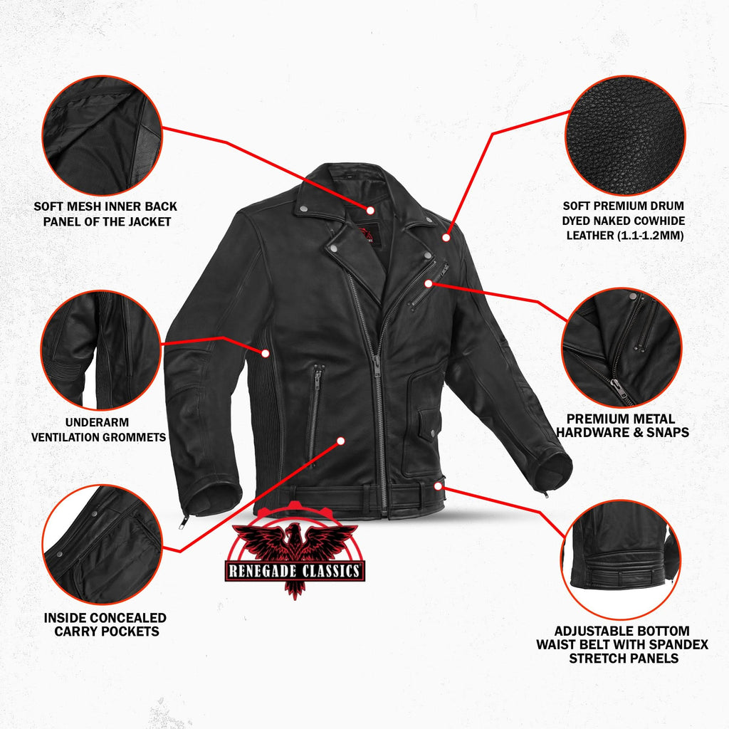 Black Cavalry - Men’s Motorcycle Leather Jacket
