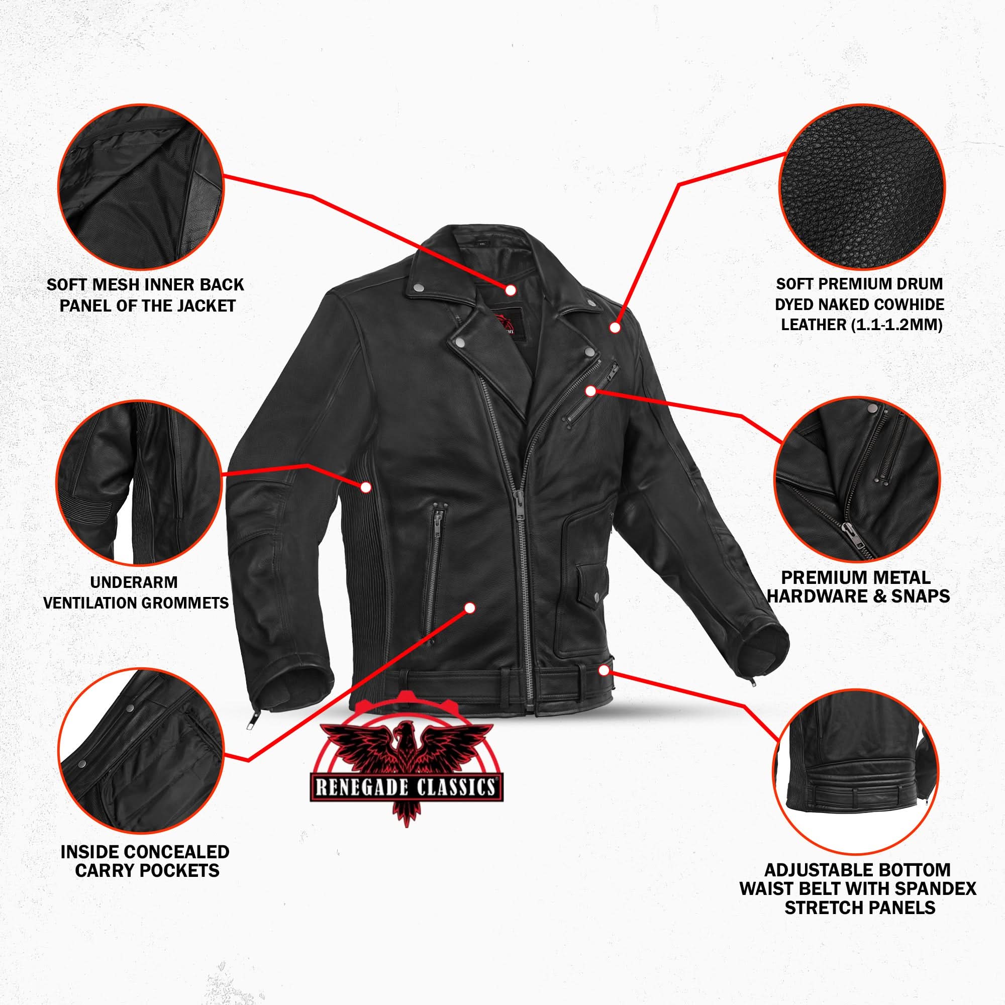 Black Cavalry - Men’s Motorcycle Leather Jacket