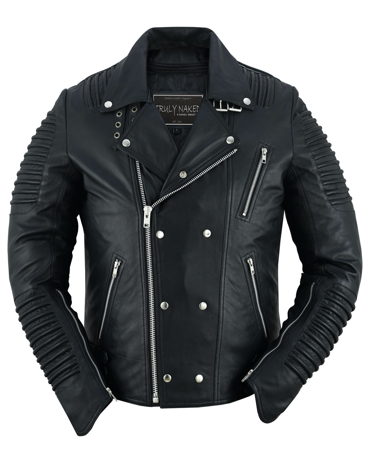 Bonestar Men's Black Fashion Leather Jacket
