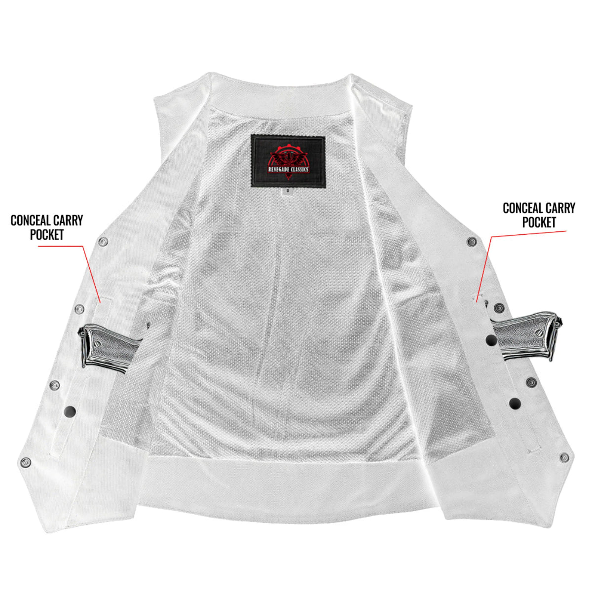 Women's Denim Classic Plain Sides Vest