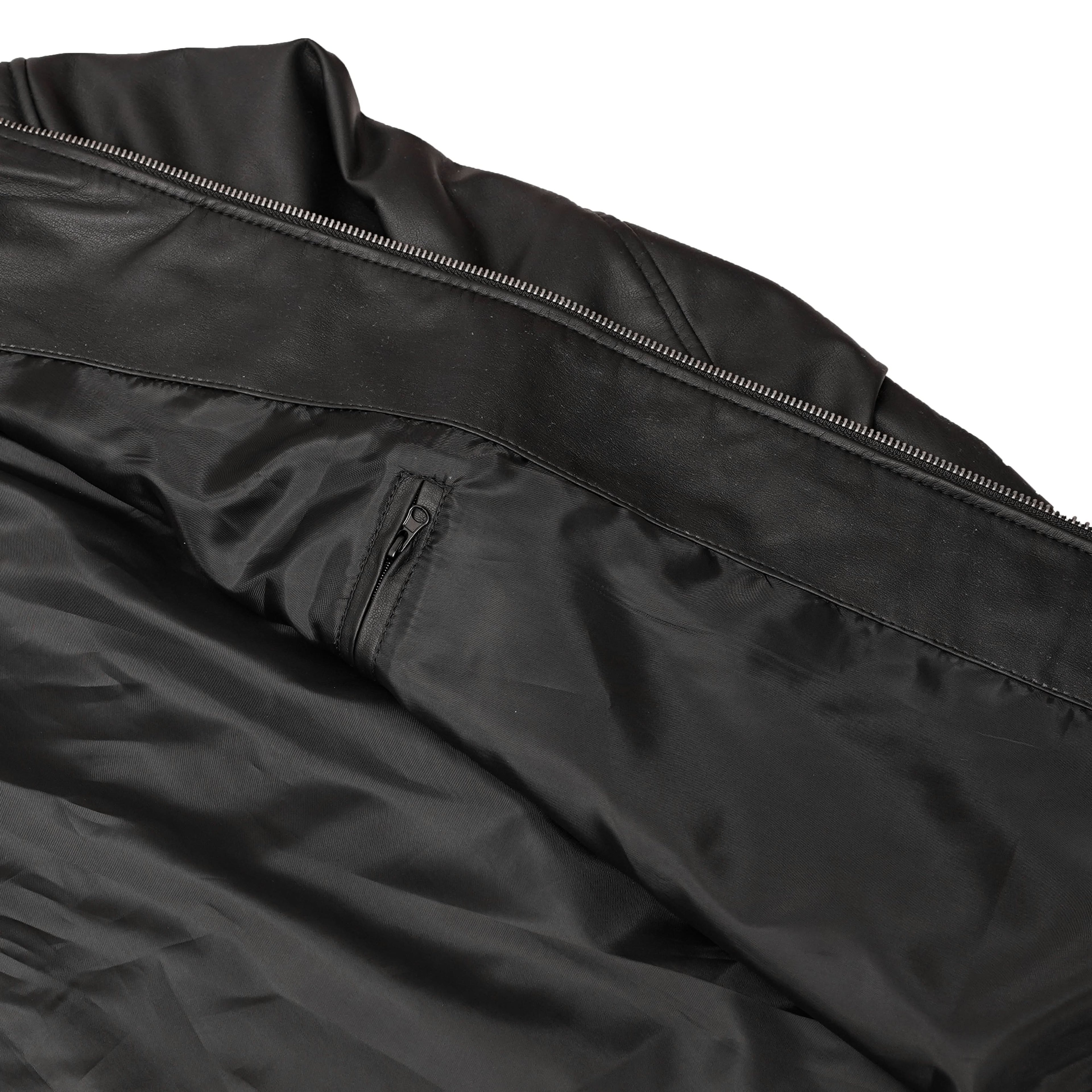 Night Bolt Men’s Faux Leather Motorcycle Jacket