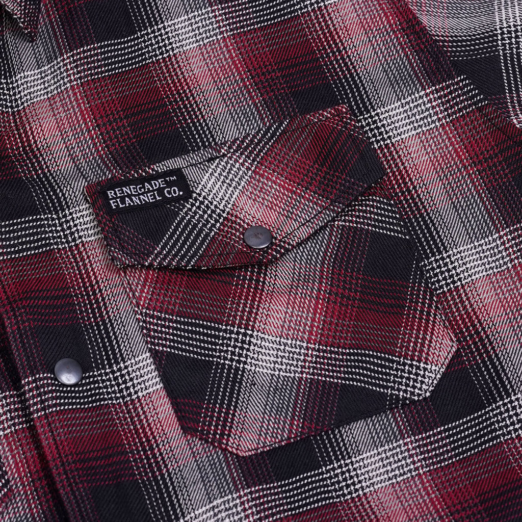 Riveter Men’s Maroon, Black, and White Flannel