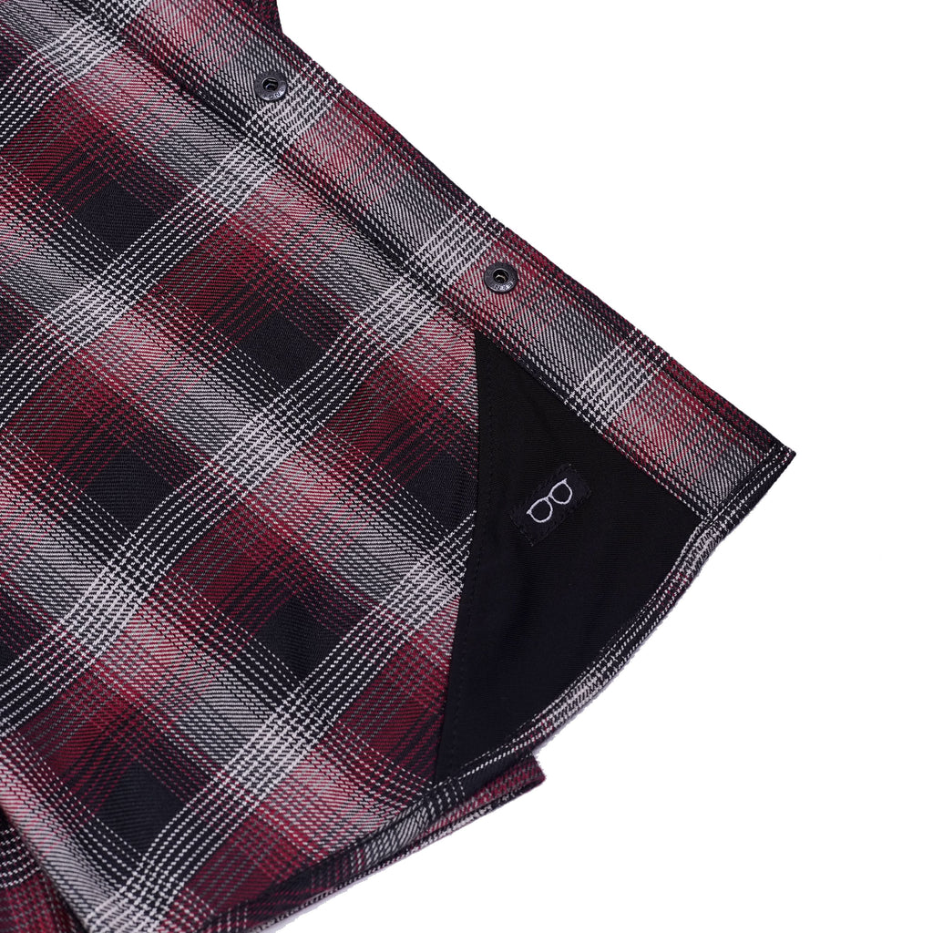 Riveter Men’s Maroon, Black, and White Flannel