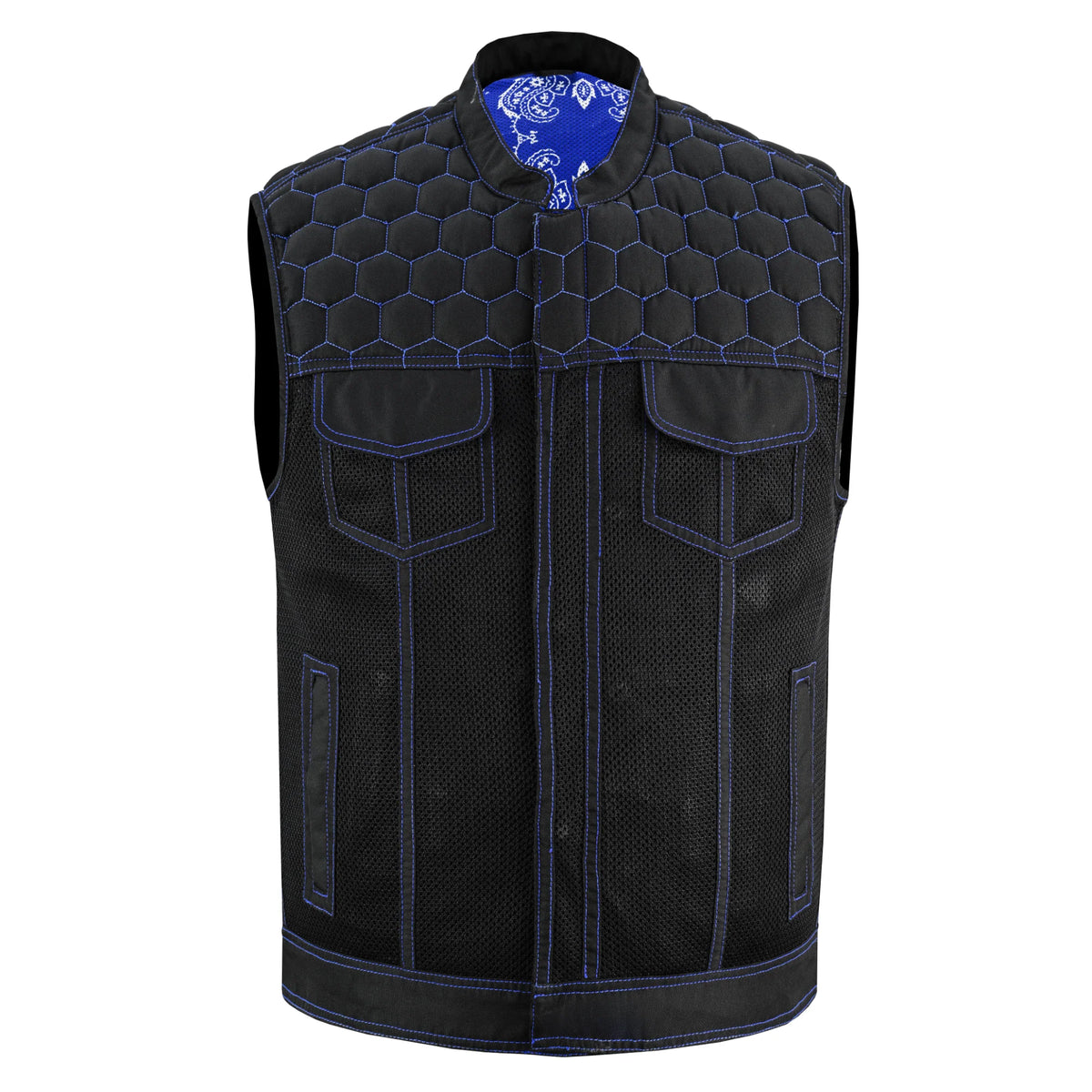 Cold Burn Men's Black Mesh Textile Vest
