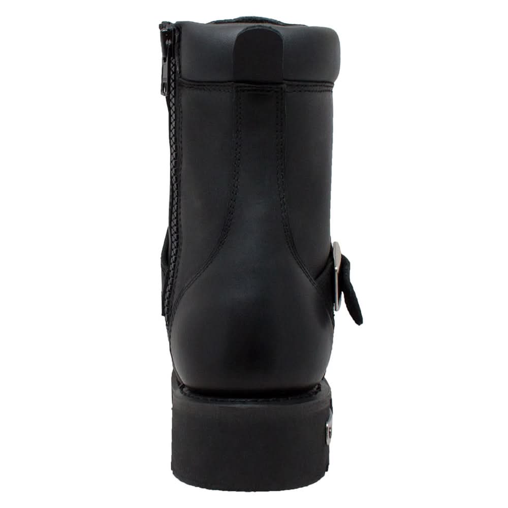 Commandsole 6" Black Biker Leather Boot