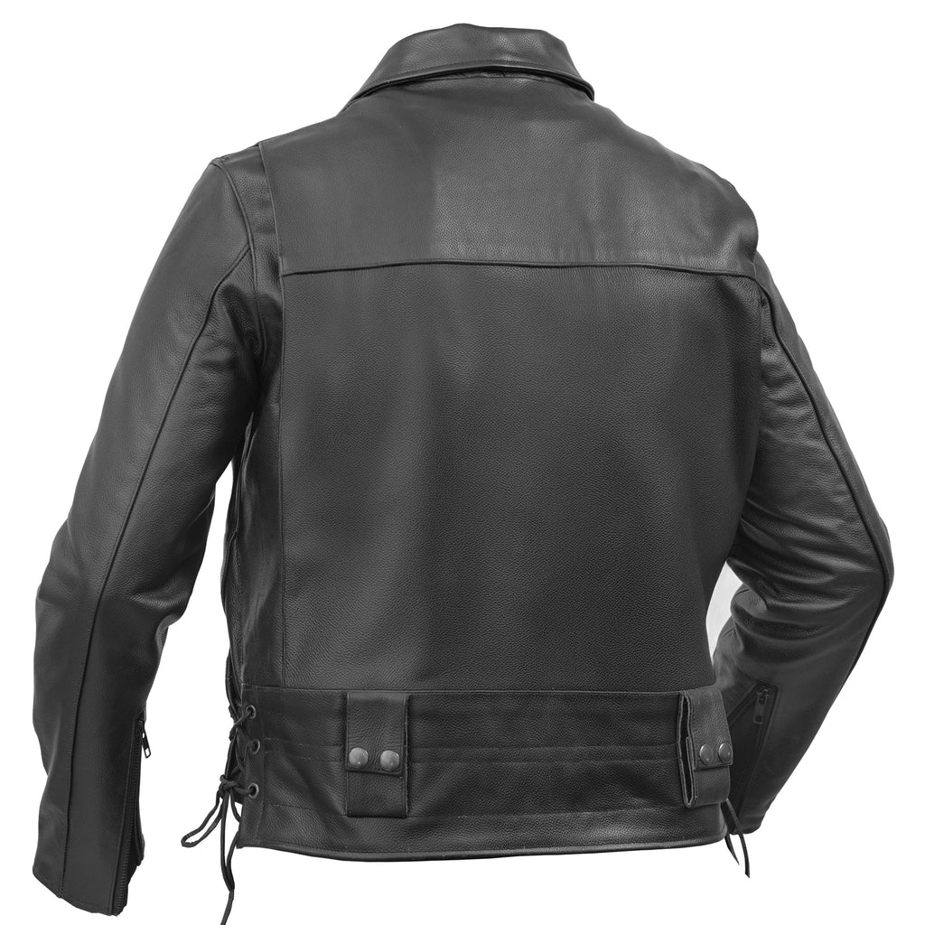 Iron Warrior Men’s Leather Motorcycle Jacket
