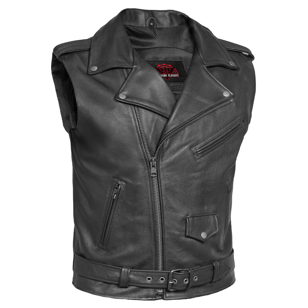 Cruze™ Mens Leather Motorcycle Vest