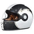 DOT Daytona Retro Full Face Motorcycle Helmet: Vintage Style for Men, Women, & Youth - W/ Blitz
