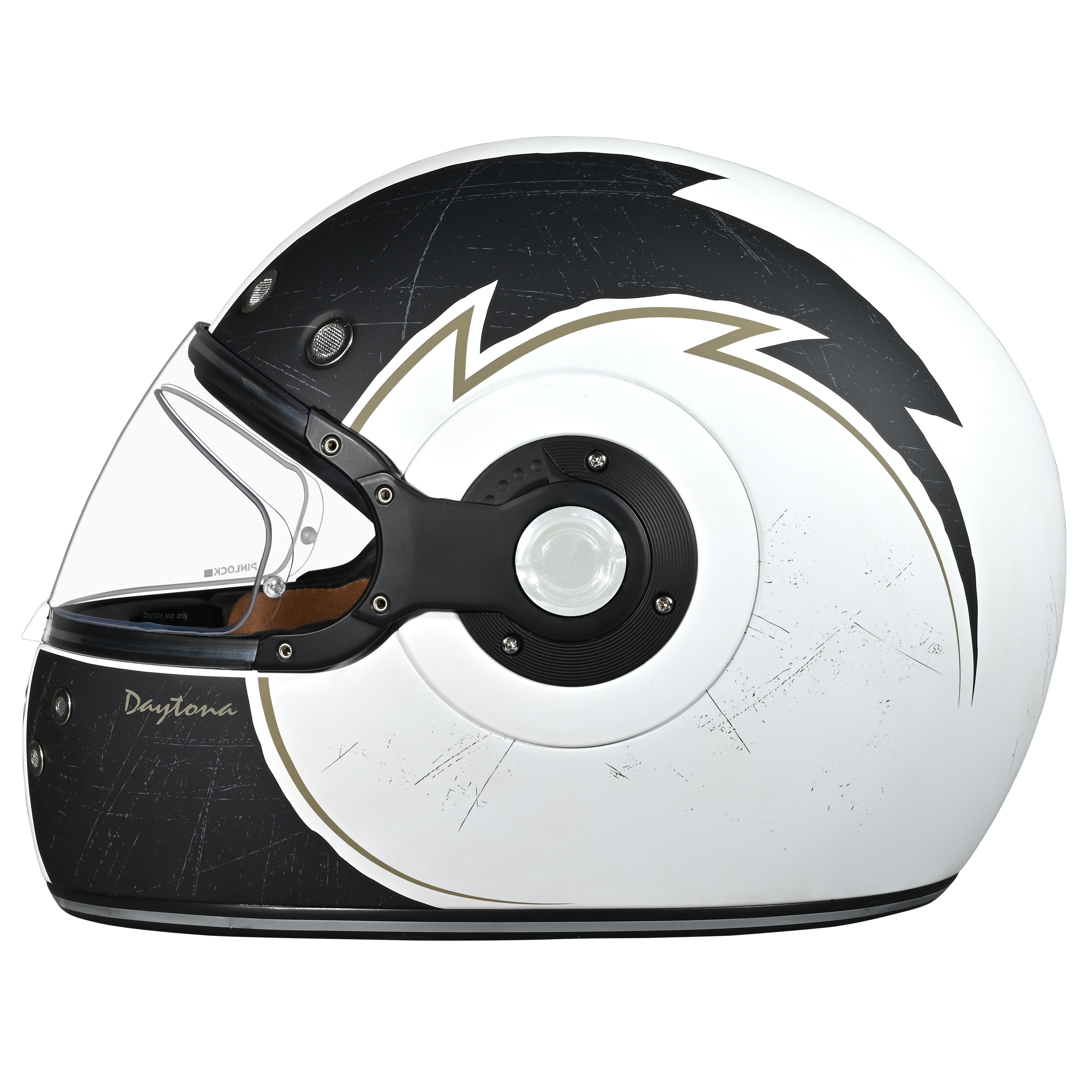 DOT Daytona Retro Full Face Motorcycle Helmet: Vintage Style for Men, Women, & Youth - W/ Blitz