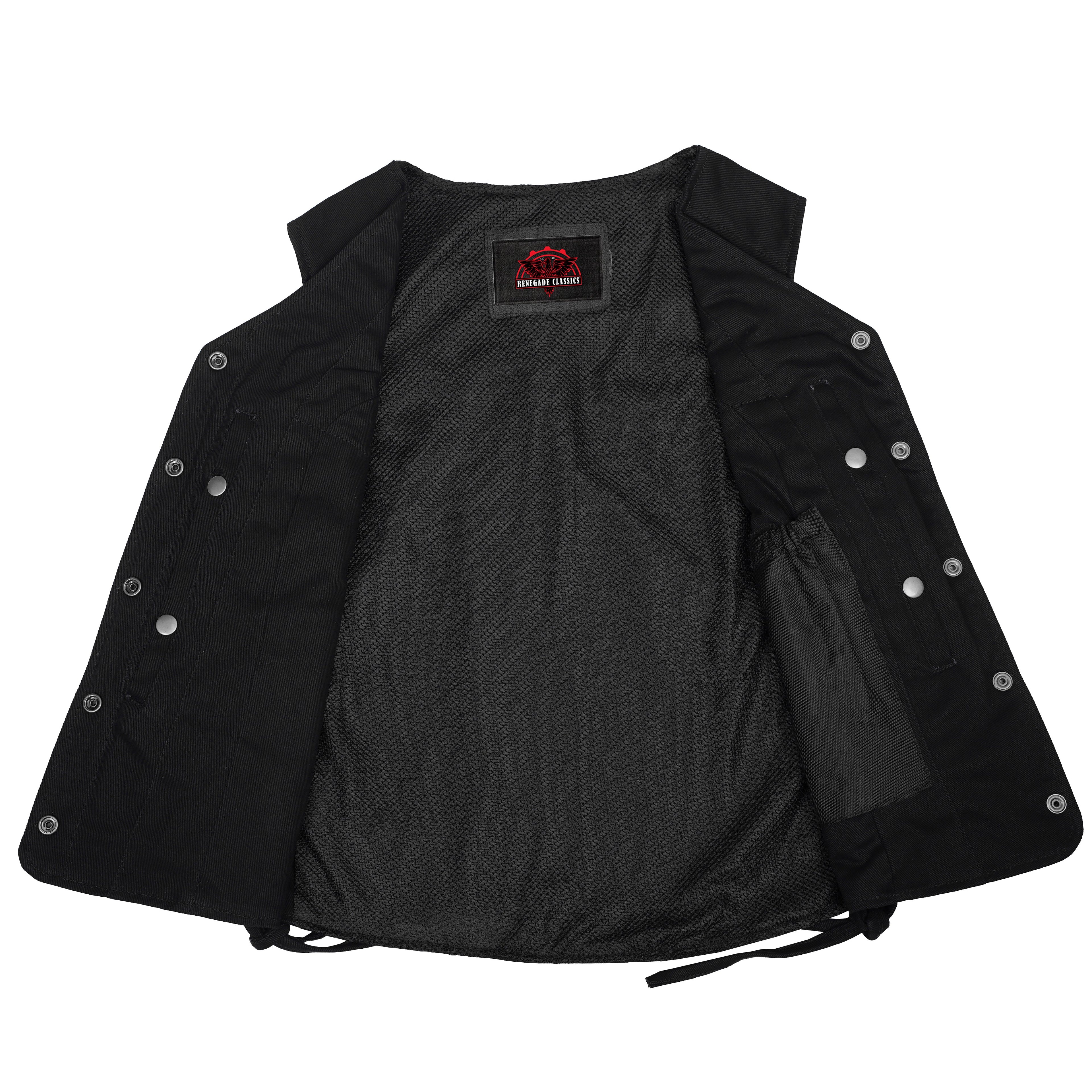 Women's Denim Longer Body ¾ Vest - Side Laces