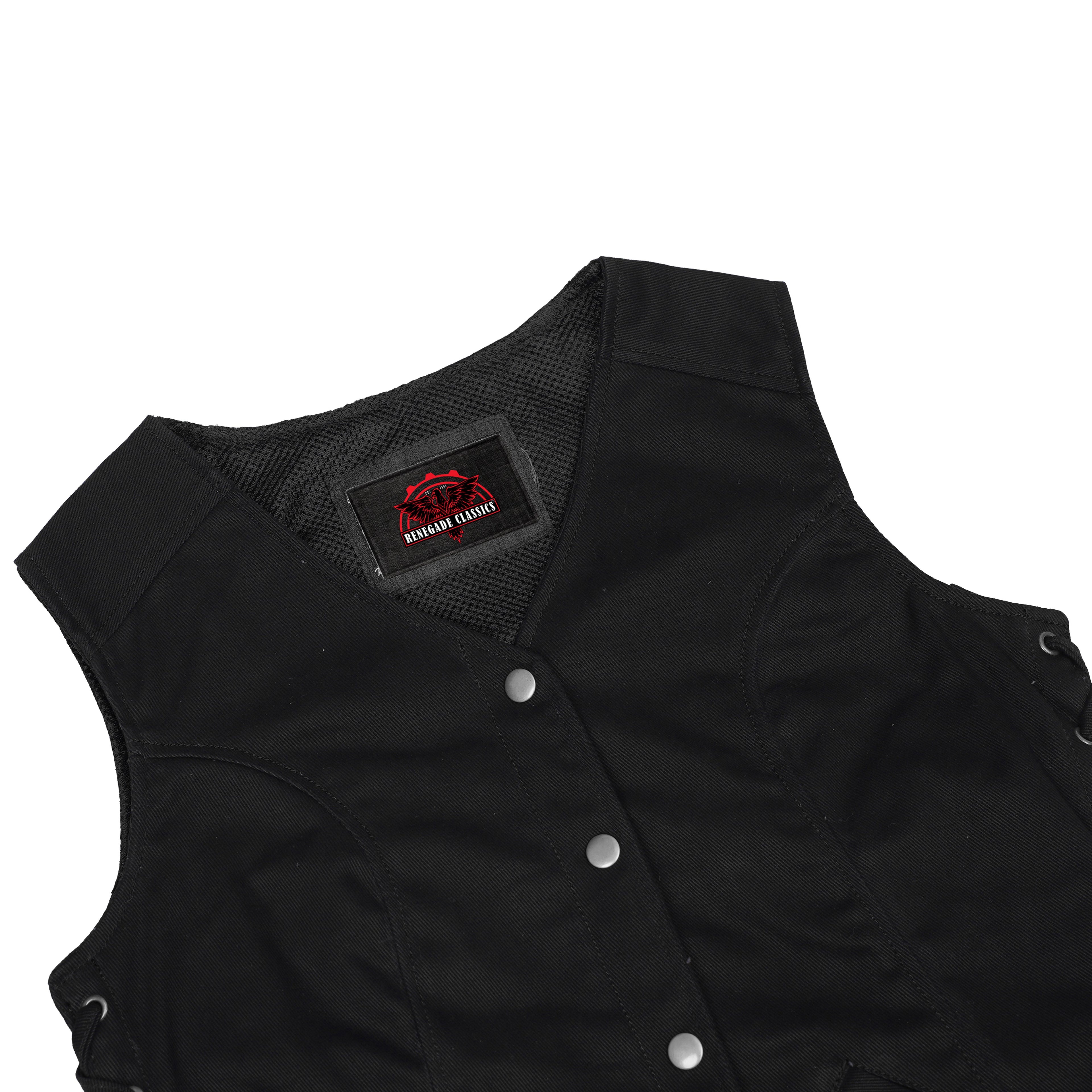 Women's Denim Longer Body ¾ Vest - Side Laces