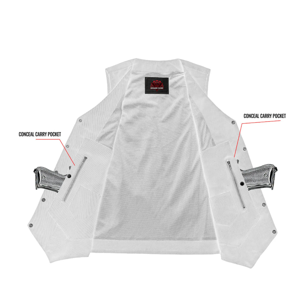 Men's Ten Pocket Denim Utility Vest - TALL