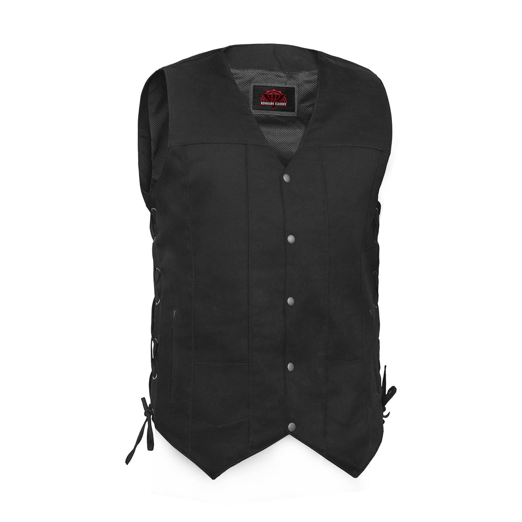 Men's Ten Pocket Denim Utility Vest - TALL