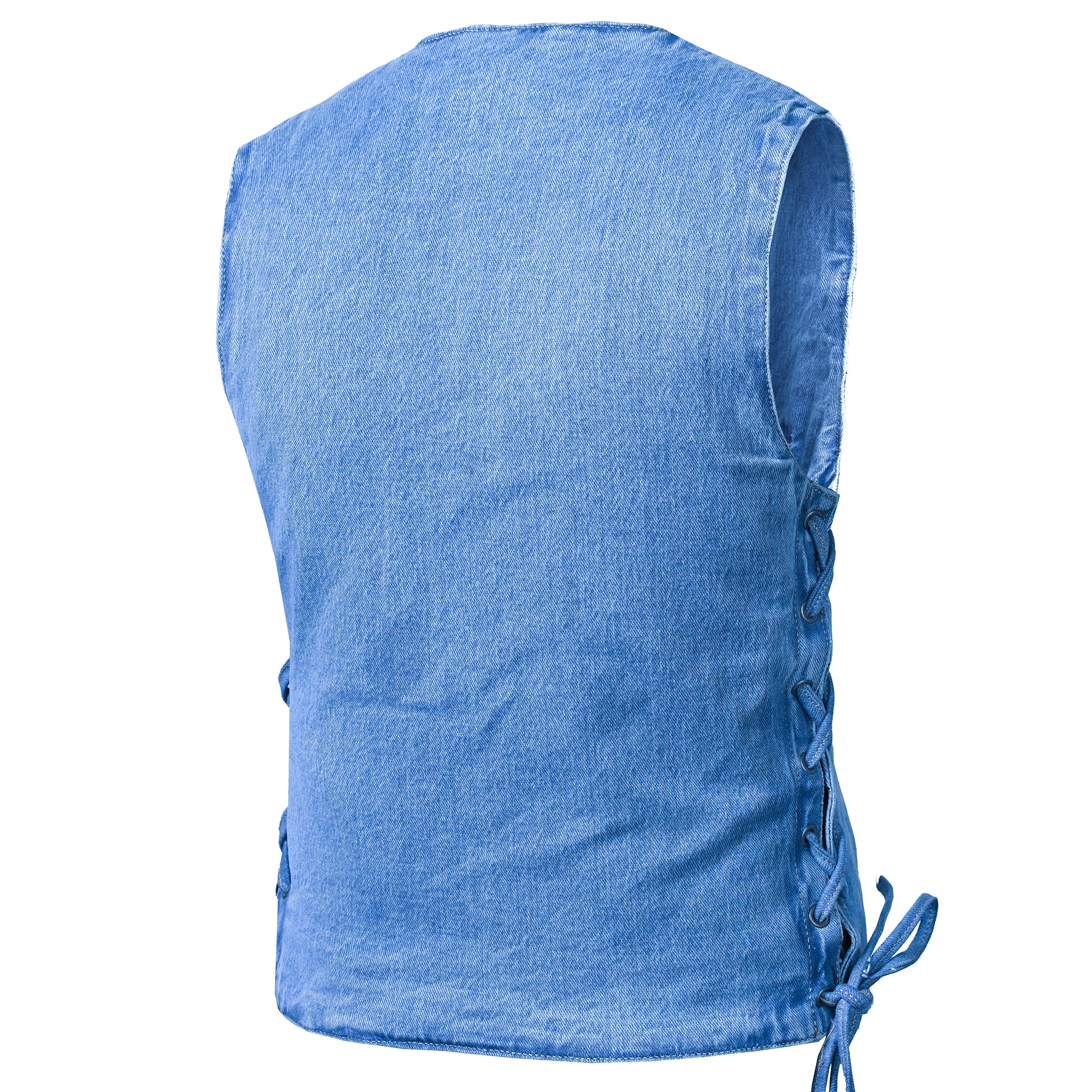 Women's 6 Pocket Denim Utility Vest - Blue