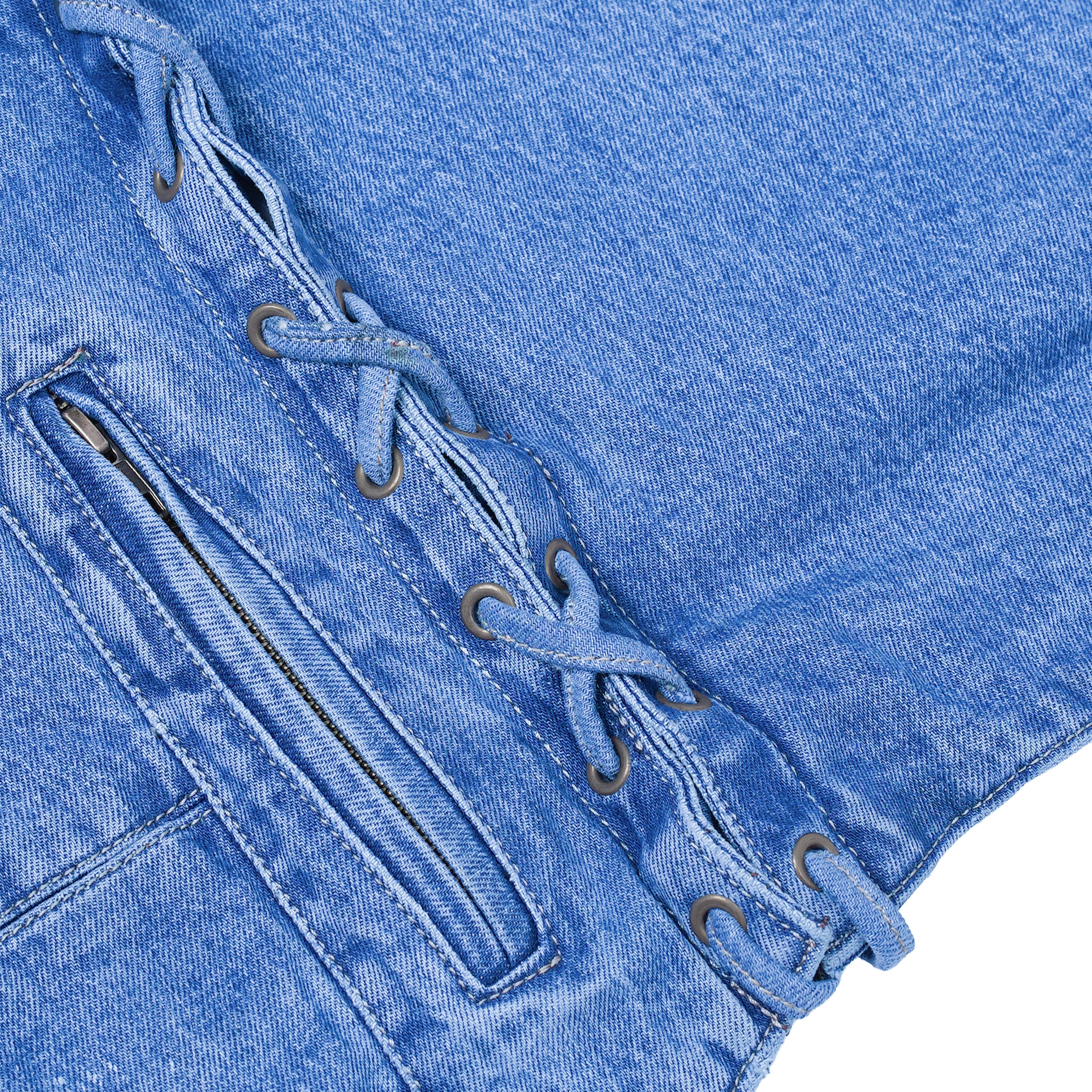 Women's 6 Pocket Denim Utility Vest - Blue