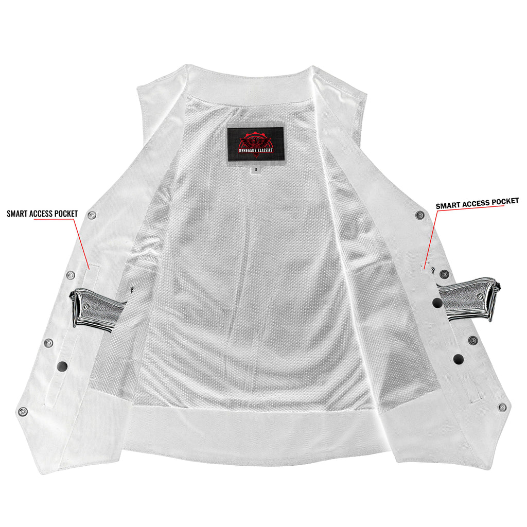 Women's Denim Classic Plain Sides Vest