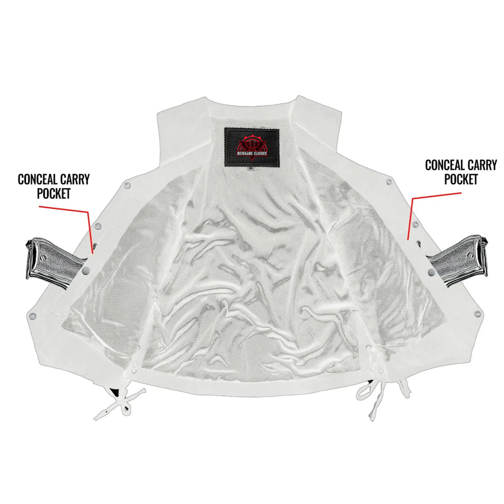 Women's Denim Classic Side Lace Vest