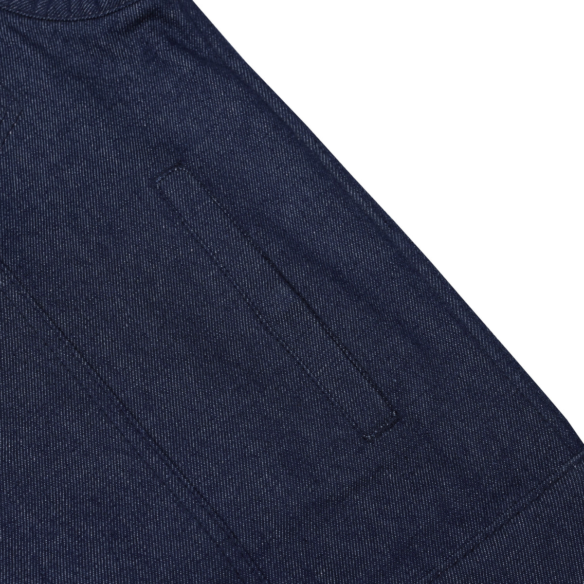 Men's Blue Rough Rub-Off Raw Finish Denim Vest
