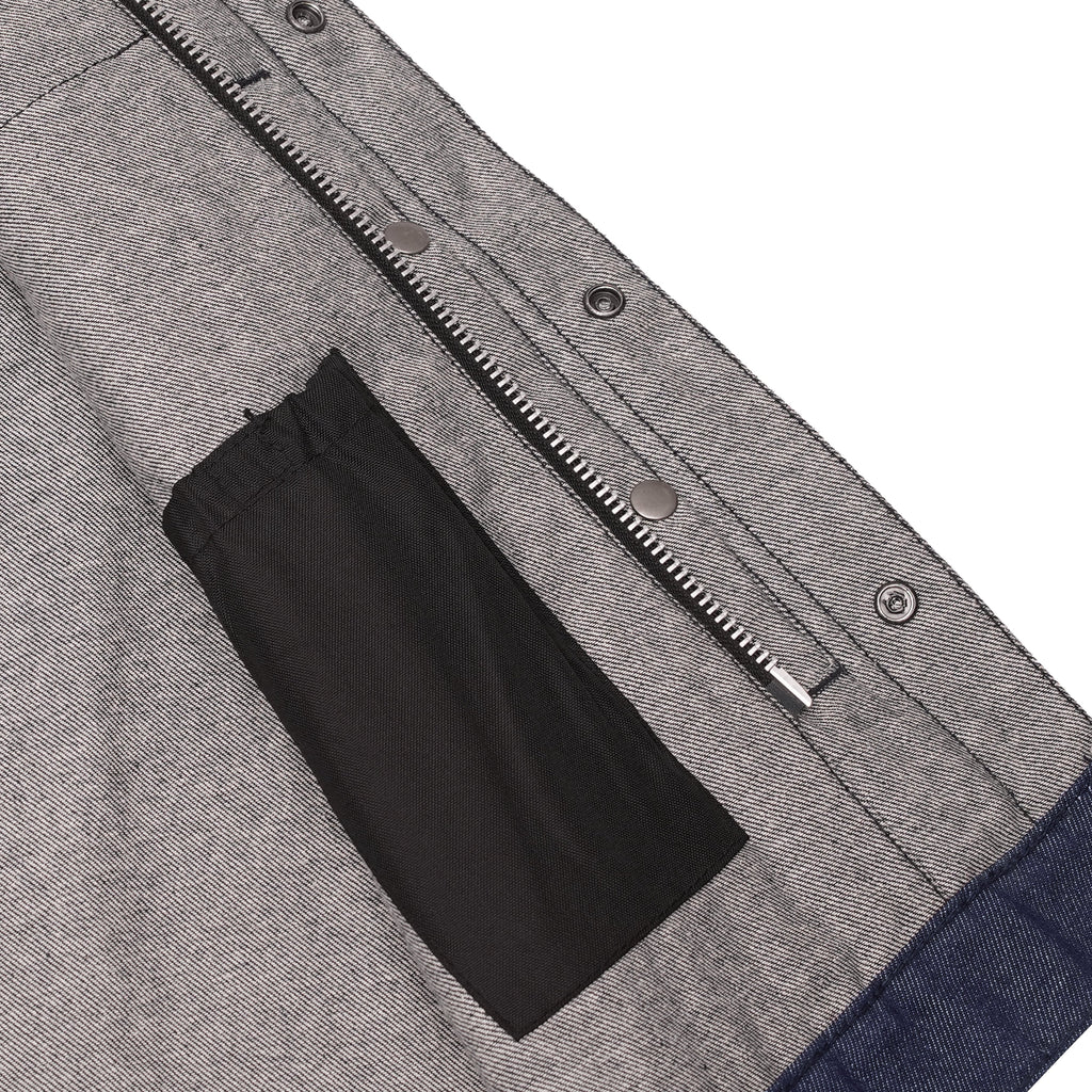 Men's Blue Rough Rub-Off Raw Finish Denim Vest