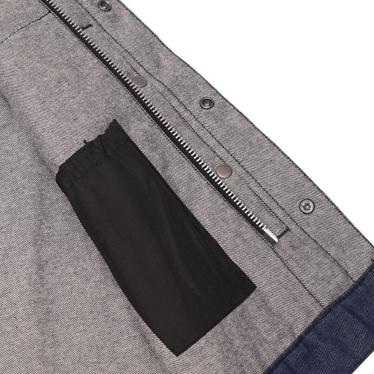 Men's Blue Rough Rub-Off Raw Finish Denim Vest