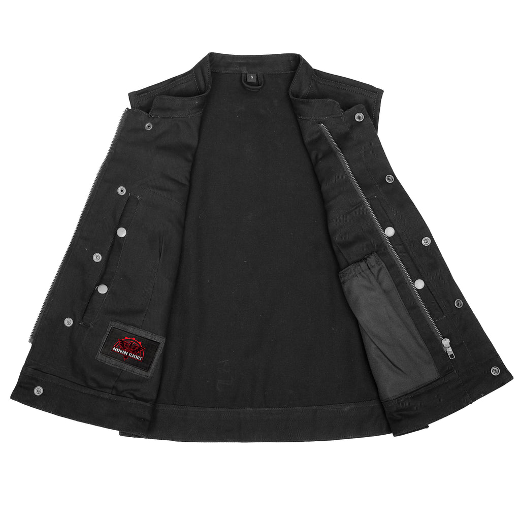 Women's Advance Black Construction Denim Vest