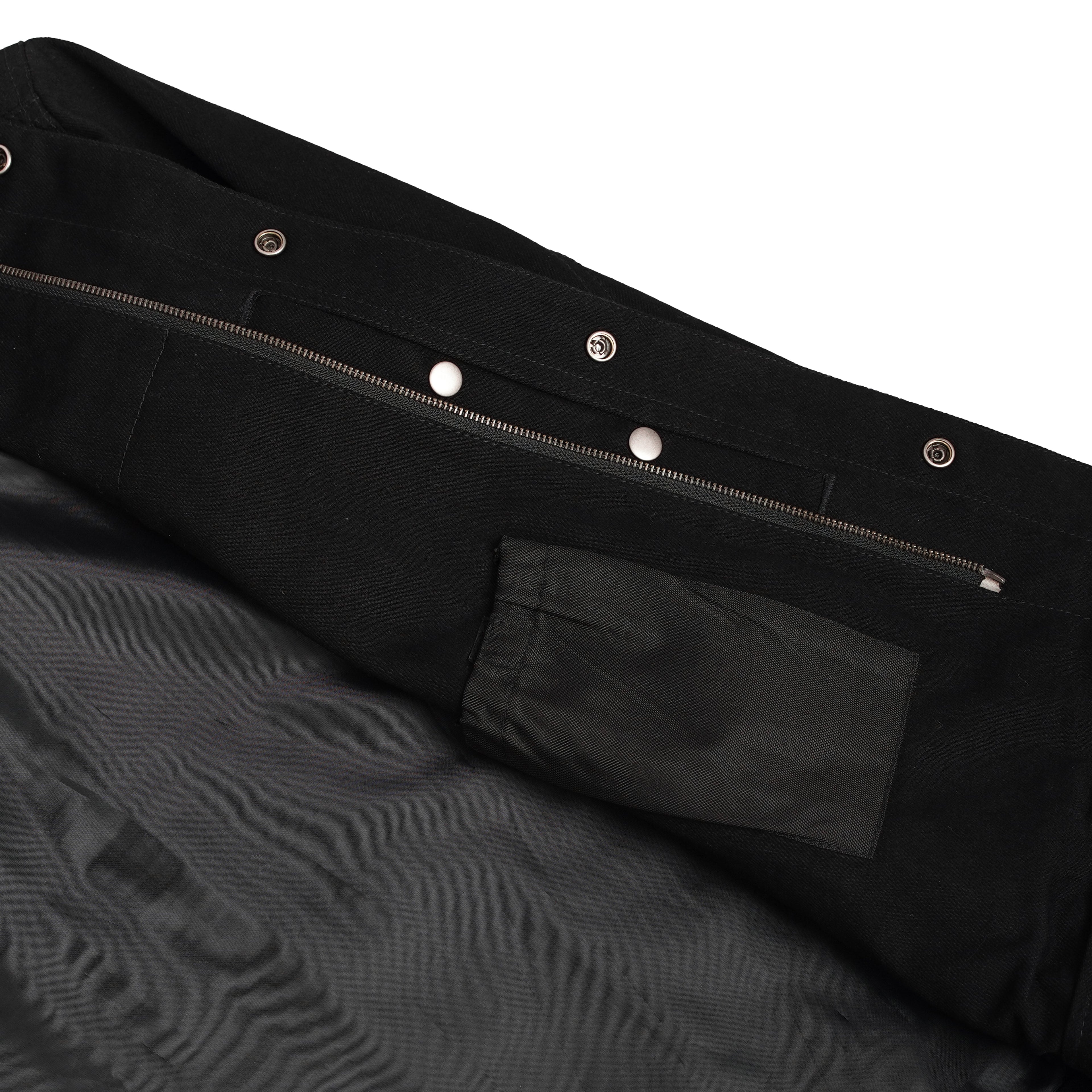 Men's Full Cut Denim Jacket – Leather Trim & Hidden Pockets