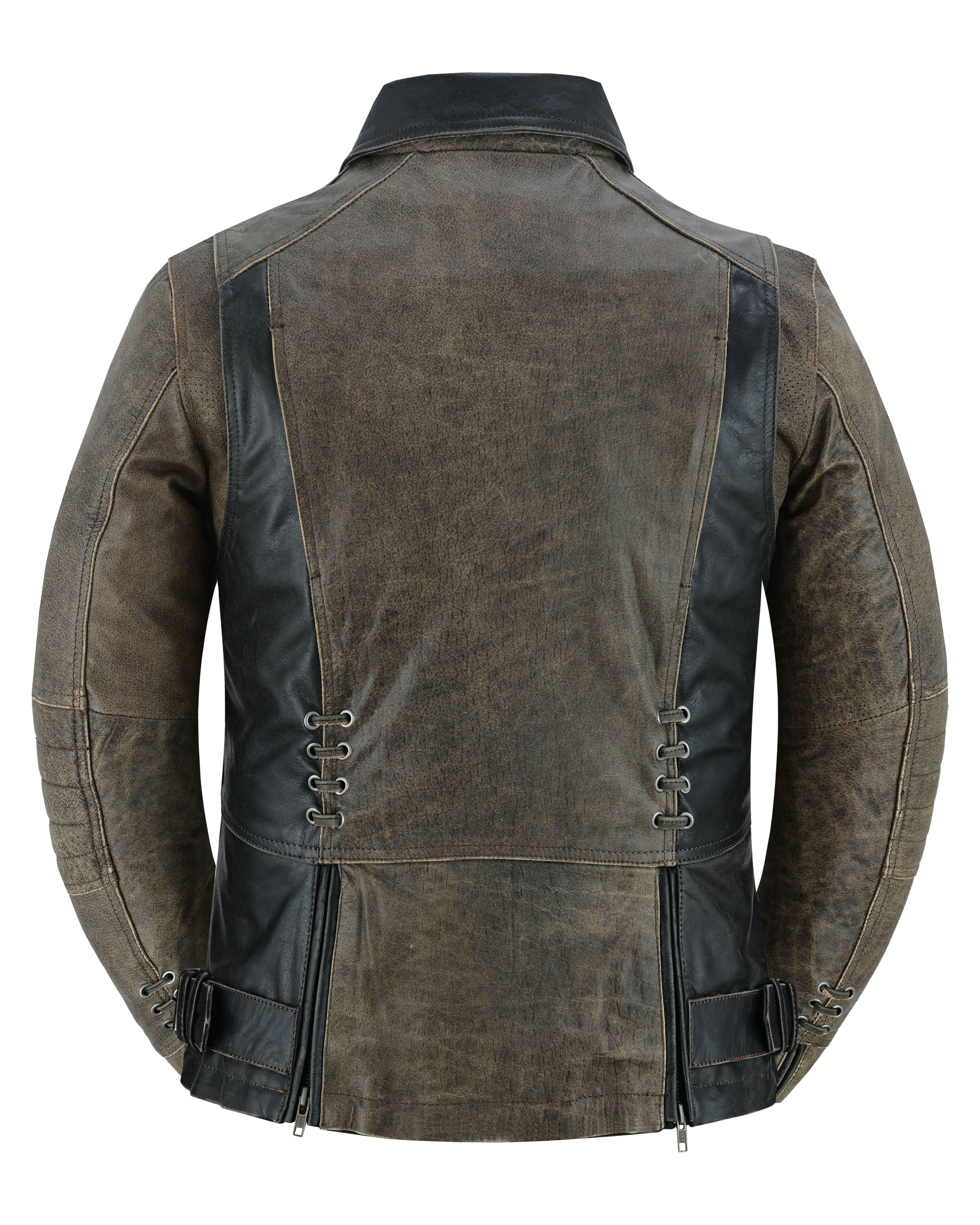 Fusion Flow Women's  Leather Motorcycle Jacket