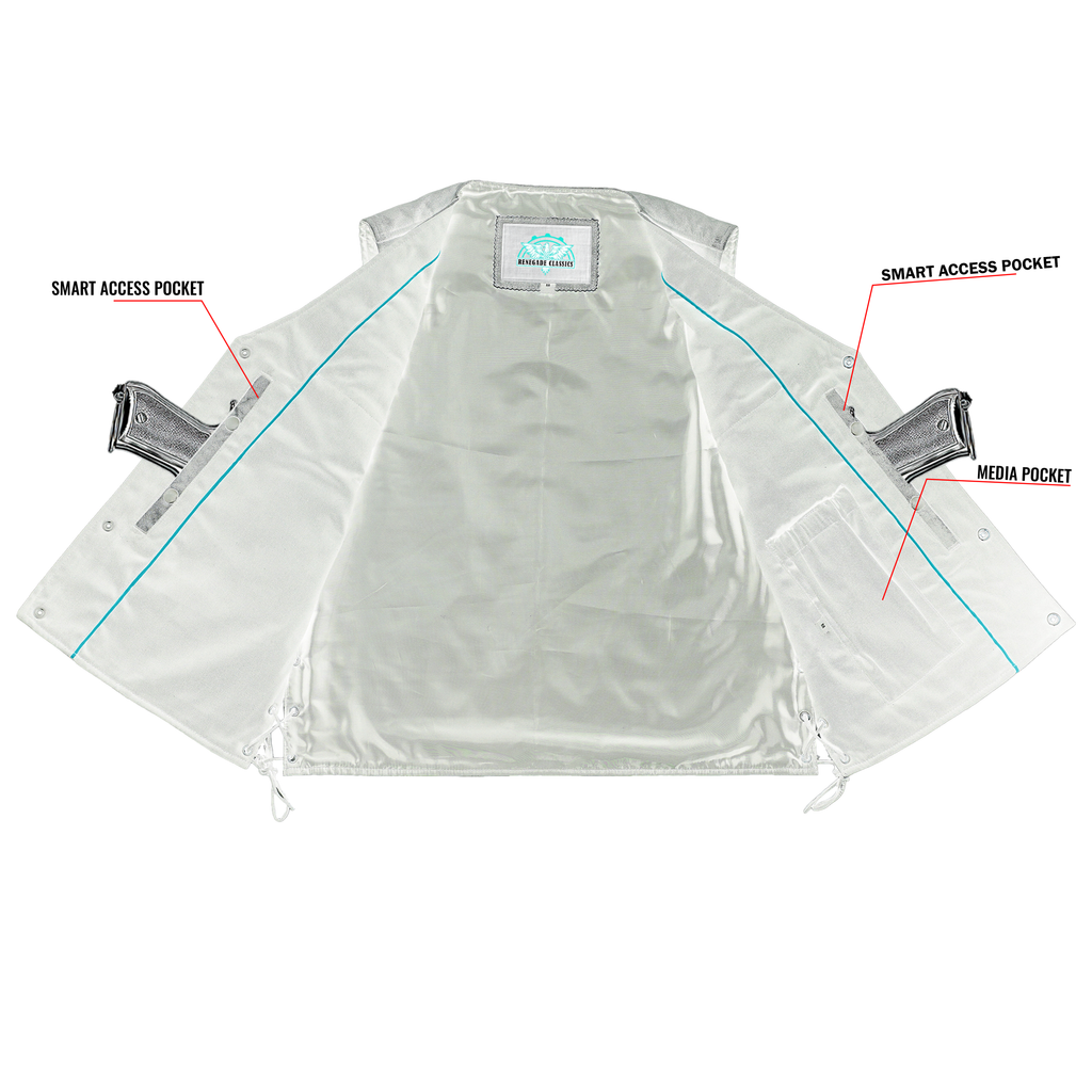 Men's Gray Single Back Panel Smart Access Pockets Vest