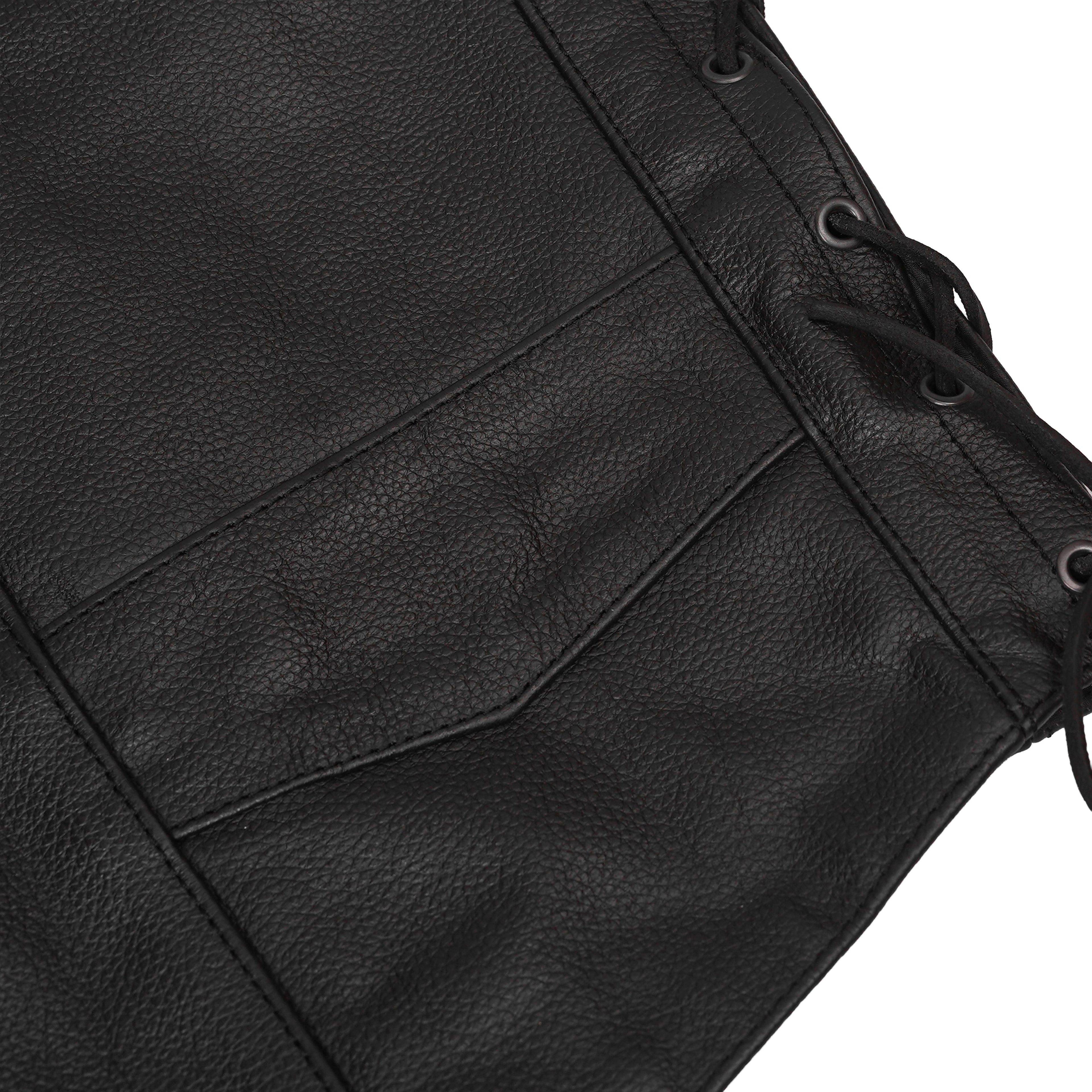 Men's Side Lace Economy Vest - Black