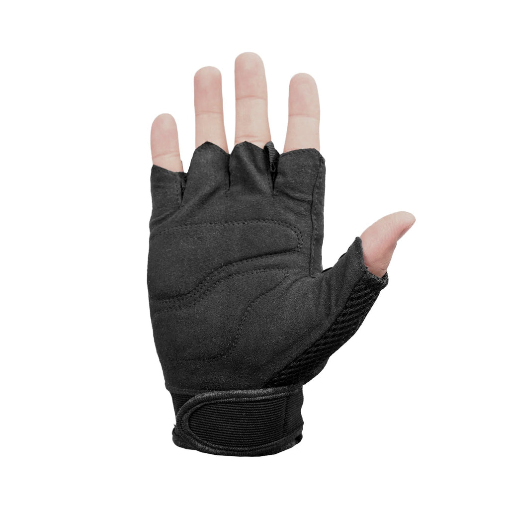 Synthetic Leather/ Mesh Fingerless Glove