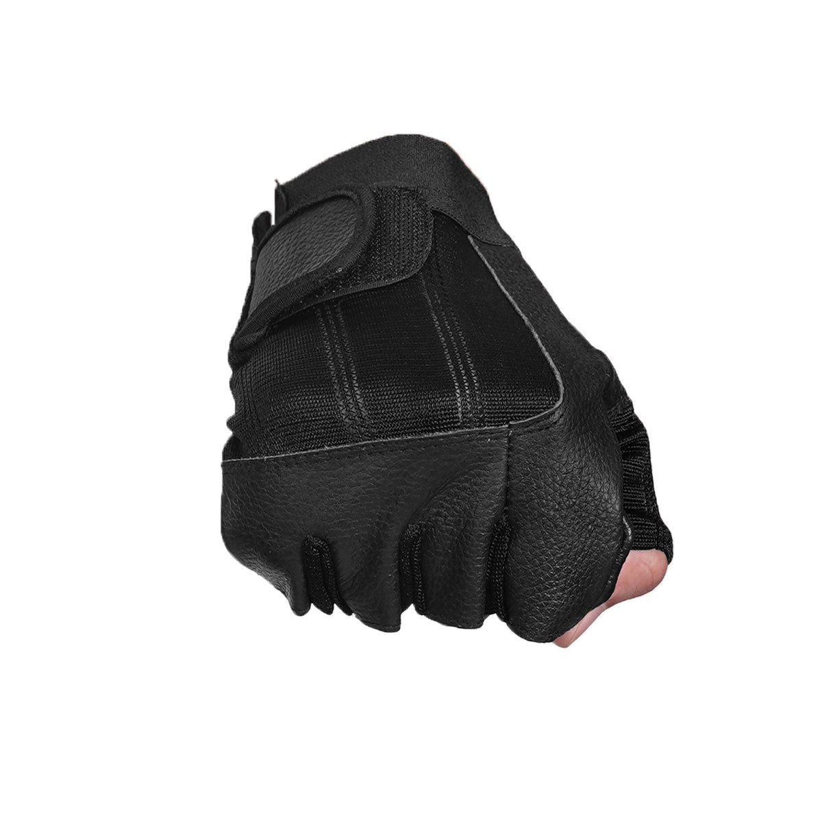Leather/ Mesh Fingerless Glove