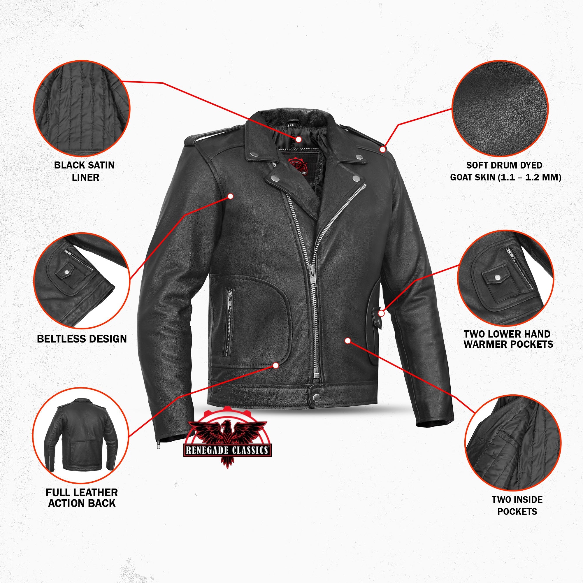Unisex Kid's M/C Style Jacket