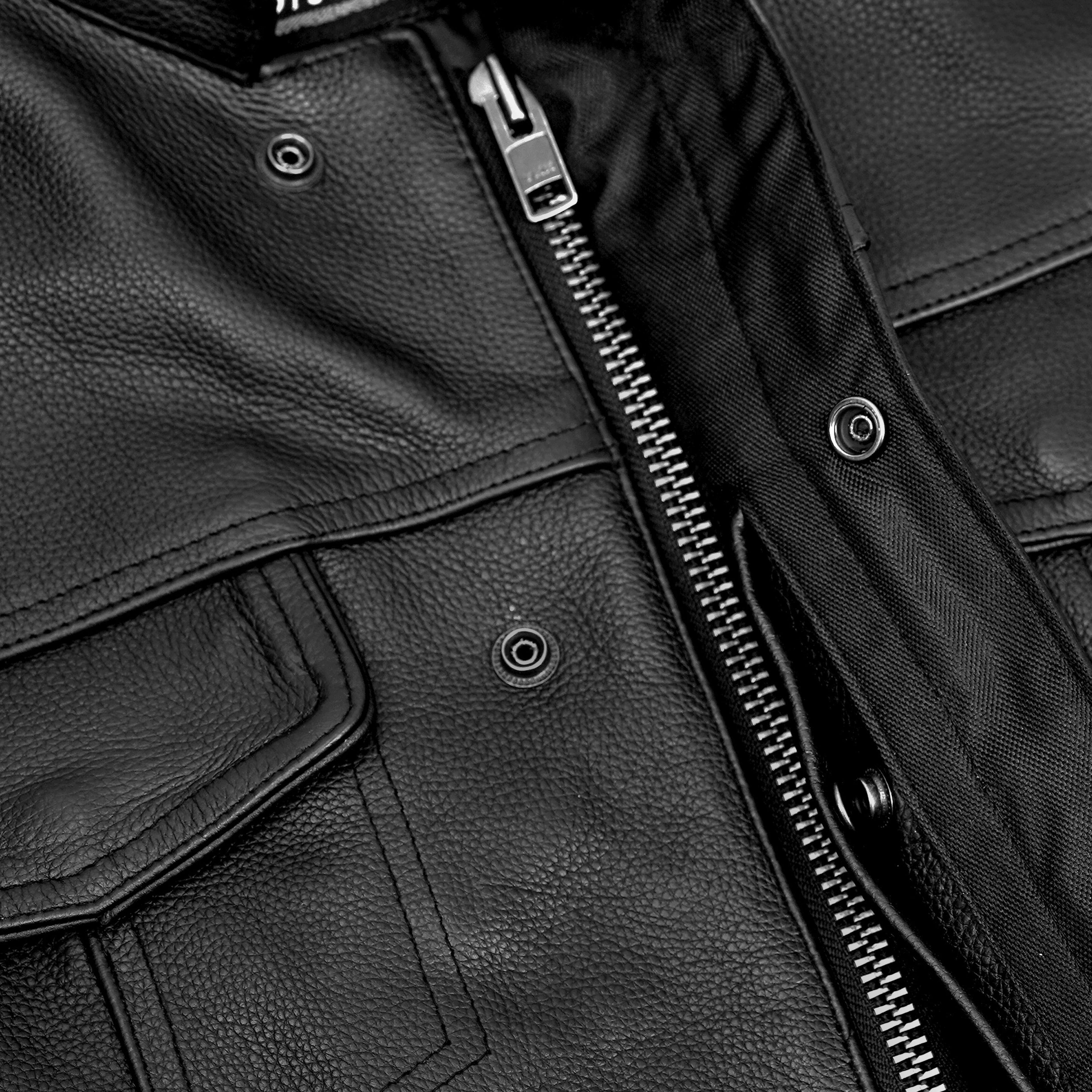 Renegade Classics Pick Black Motorcycle Vest with Smart Access Pockets