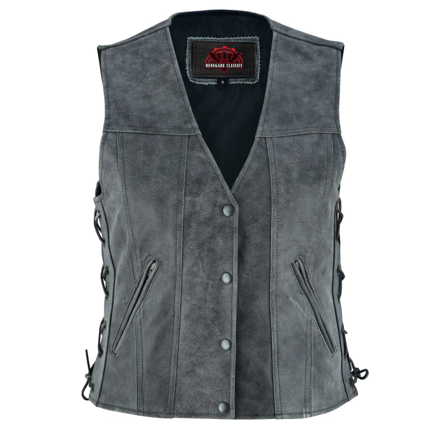 Women's Gray Single Back Panel Concealed Carry Vest