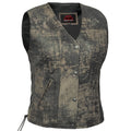 Women's Antique Brown Single Back Panel Concealed Carry Vest