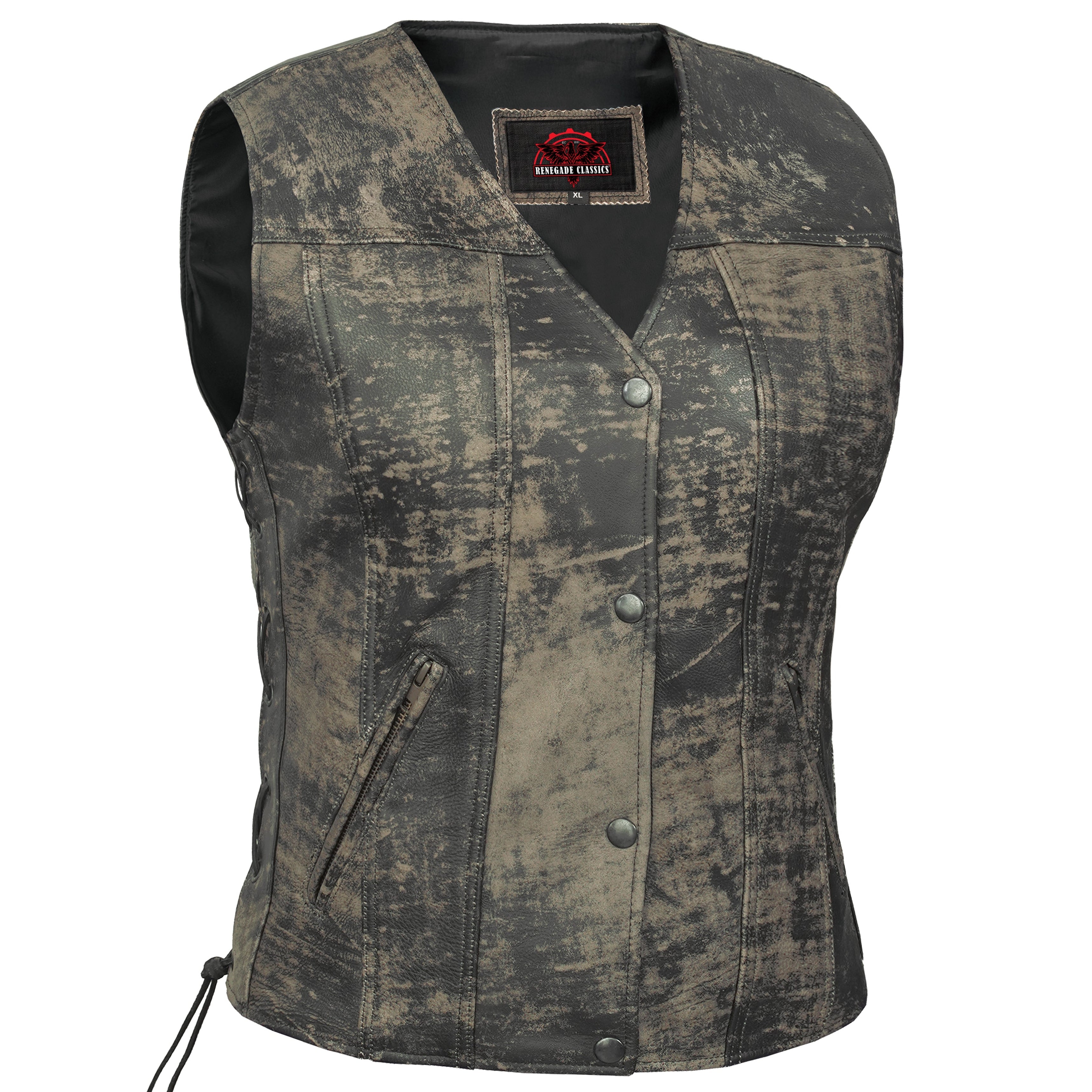 Women's Antique Brown Single Back Panel Concealed Carry Vest